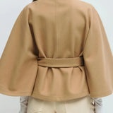 Novara Wool-Blend Cape Coat