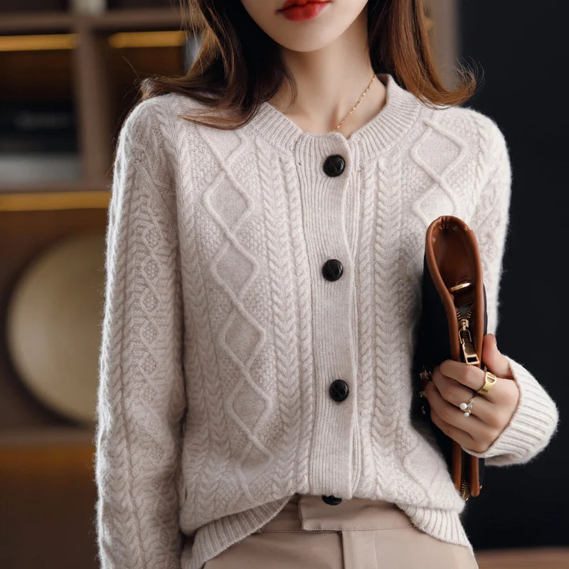 Emery Cable Cashmere Cardigan
