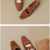 Corinne Buckled Suede Mule