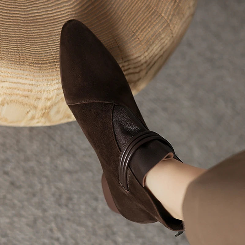 Vivienne Italian Crest Suede Boots