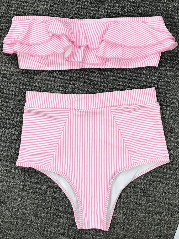 Riviera Ruffle Bandeau Bikini
