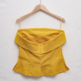 Women’s Linen Strapless Tube Crop Top