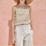 The Satin Strap Linen Cami