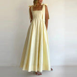 Joséphine Lace-Up Maxi Dress