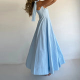 Joséphine Lace-Up Maxi Dress