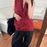 Valienne Drape Linen Vest