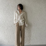 The Pleated Linen Button Shirt