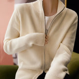Natasha Wool Zip Cardigan