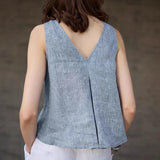 The Chambray Linen Reversible Vest
