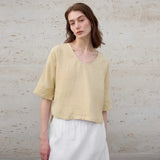 The Hemp V-Neck Boxy Top