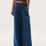 Monaco Drawstring Wide-Leg Jean