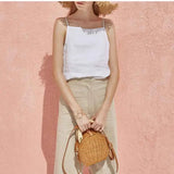 The Satin Strap Linen Cami