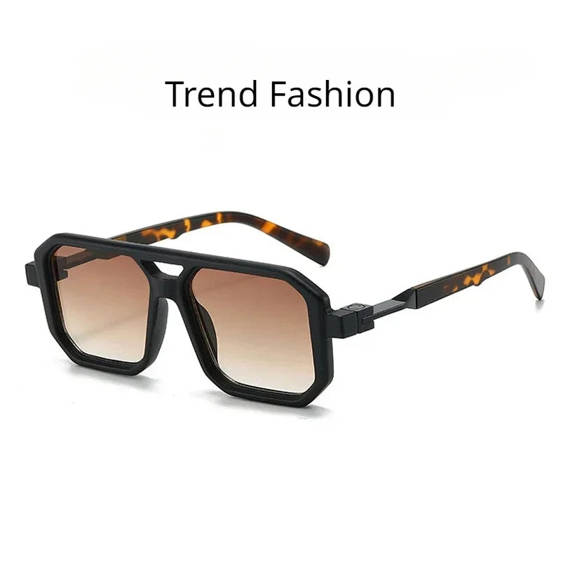 Stark Square Retro Shades in Camel — Sunglasses