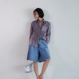 The Pleated Linen Button Shirt