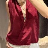 Valienne Drape Linen Vest