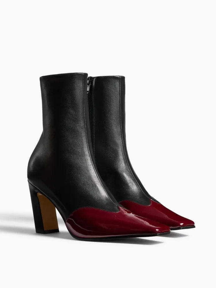 The Leopard Toe Cap Leather Boot