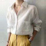 The Soft Linen Open Collar Shirt