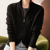 Natasha Wool Zip Cardigan