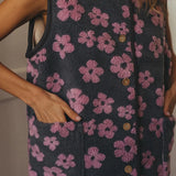 Dahlia Floral Fleece Vest