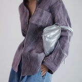 The Pleated Linen Button Shirt