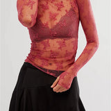 Liana Lace Transparent Top