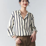 Maren Stripe Satin Blouse