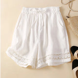 Lenora Embroidered Linen Shorts