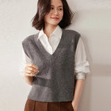 Elise Ribbed Cashmere Vest
