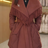 Juliette Fringe Down Coat