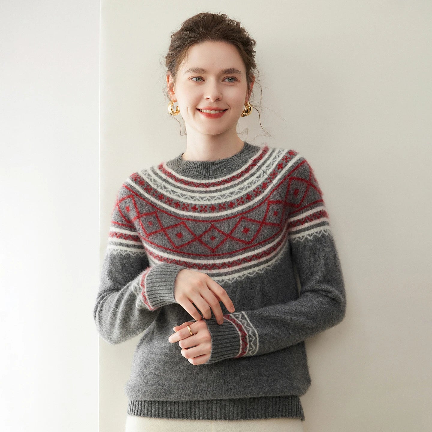 Norvale Alpine Jacquard Cashmere Knit
