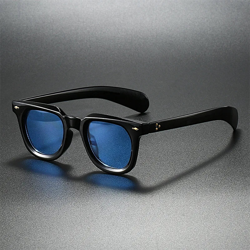 Havana Rivet Square Sunglasses in Camel — Sunglasses