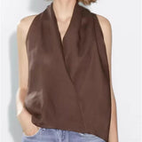 Valienne Drape Linen Vest