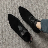 Vivienne Italian Crest Suede Boots