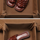 Naples Italian Leather Slides