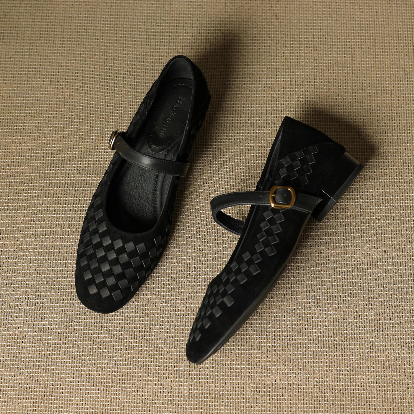 The Woven Suede Mary Jane