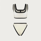 Côte Noir Button Trim Bikini Set