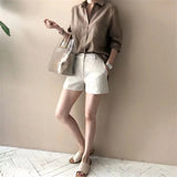 The Soft Linen Open Collar Shirt