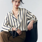 Maren Stripe Satin Blouse