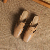 Fjord Italian Leather Square-Toe Mule