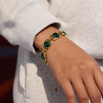 Riviera Glass Charm Bracelet in Camel — Bracelets