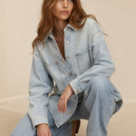 Addison Casual Denim Jacket — Light Blue, banana_republic product shot
