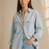 Addison Casual Denim Jacket — Light Blue, banana_republic product shot