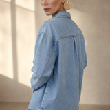 Addison Casual Denim Jacket — Blue, banana_republic product shot