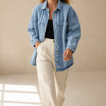 Addison Casual Denim Jacket — Blue, banana_republic product shot