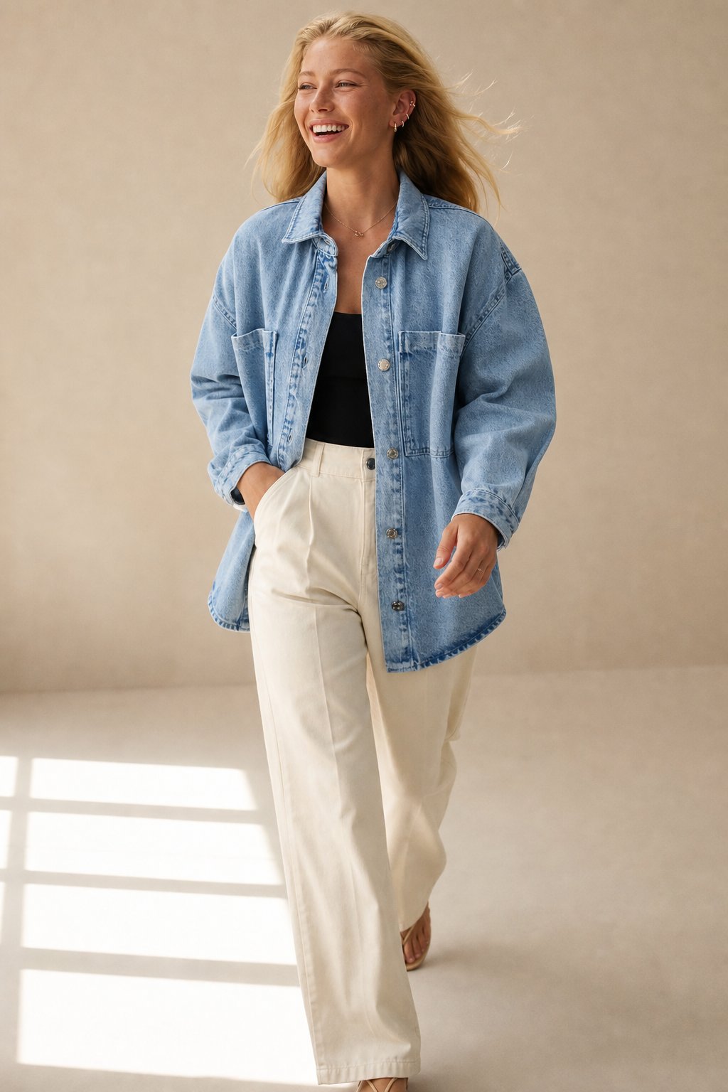 Addison Casual Denim Jacket — Blue, banana_republic product shot