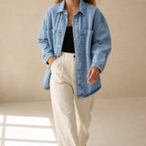 Addison Casual Denim Jacket — Blue, banana_republic product shot