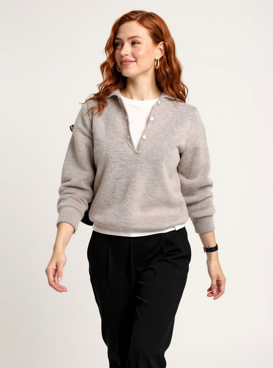 Women's 100% Wool Knit Hoodie Sweater Casual — Yellow, studio product shot