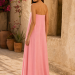 Rosalind Pleated Strapless Dress — 2, terrace product shot