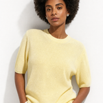 Larkin Seamless Pullover — Yellow, studio product shot