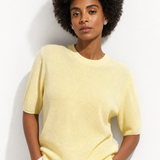 Larkin Seamless Pullover — Yellow, studio product shot
